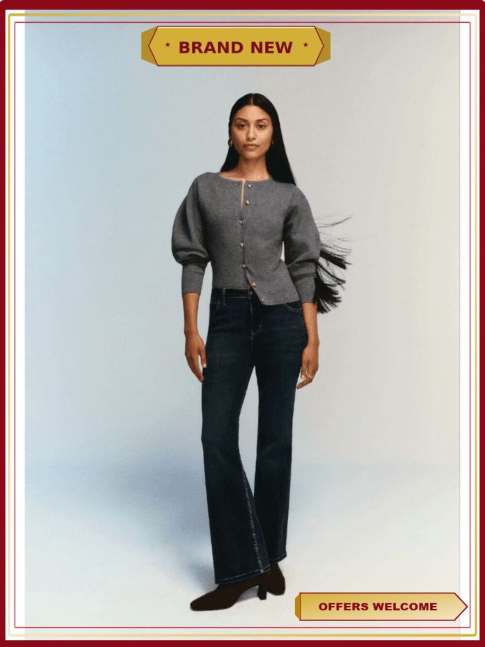 Bootcut Jeans for Women - Mid Rise Classic Fit